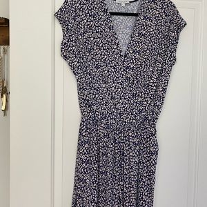 Gilli Short Sleeve Romper - Blue Leopard Print